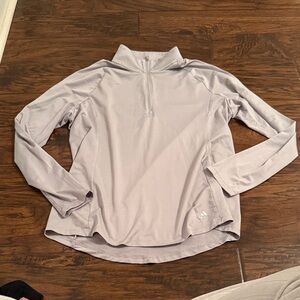 Adidas Light Gray Quarter-Zip Top